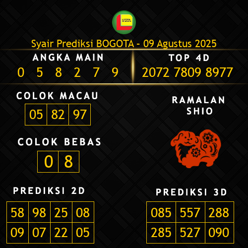 Prediksi Bogota Hari Ini 9-agustus-2025