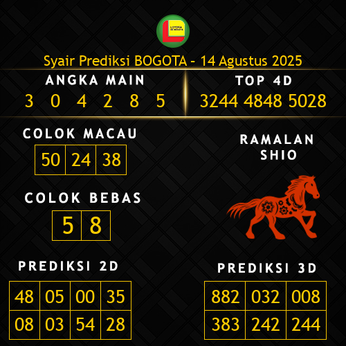 Prediksi Bogota Hari Ini 14-agustus-2025