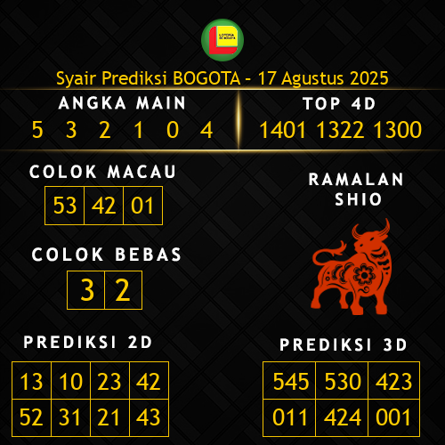 Prediksi Bogota Hari Ini 17-agustus-2025