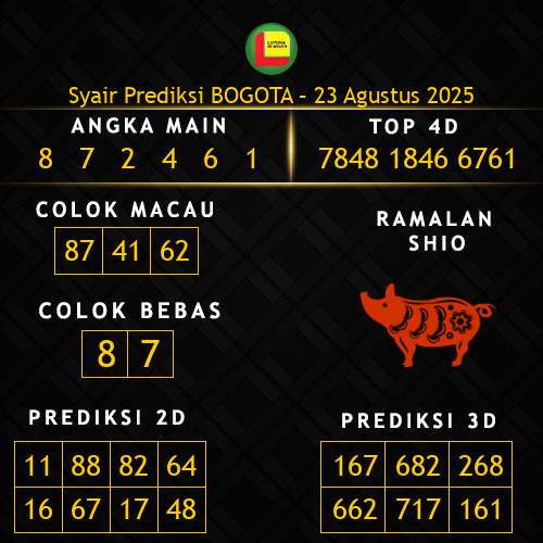 Prediksi Bogota Hari Ini 23-agustus-2025
