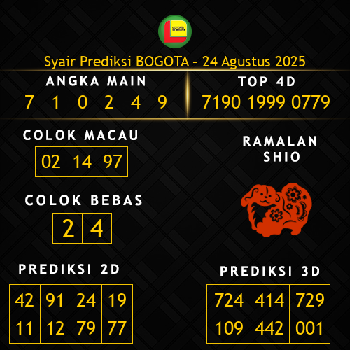 Prediksi Bogota Hari Ini 24-agustus-2025