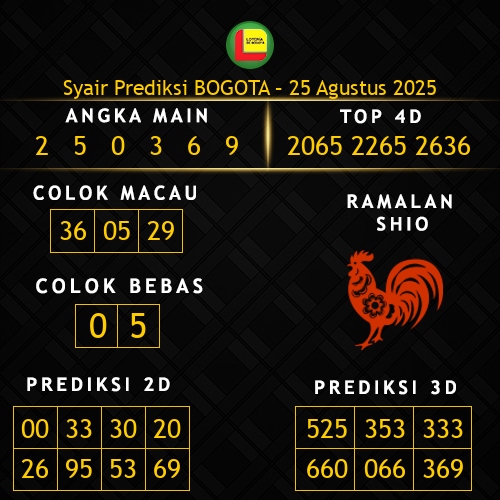 Prediksi Bogota Hari Ini 25-agustus-2025