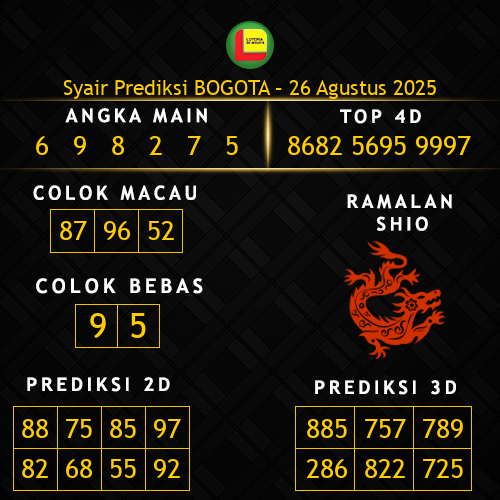 Prediksi Bogota Hari Ini 26-agustus-2025