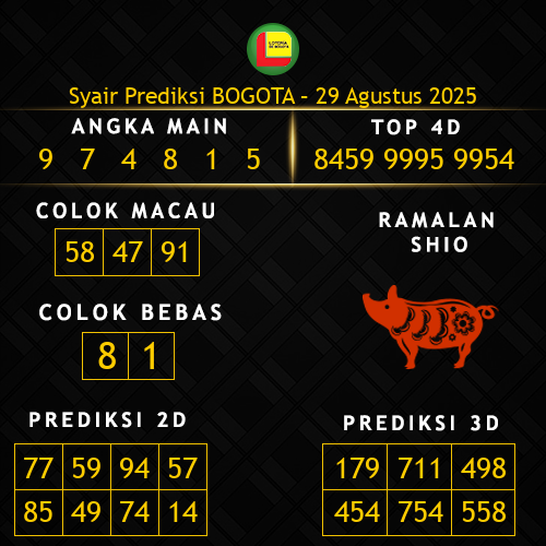 Prediksi Bogota Hari Ini 29-agustus-2025