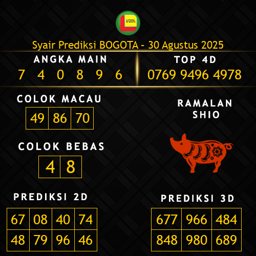 Prediksi Bogota Hari Ini 30-agustus-2025