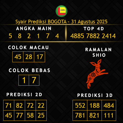 Prediksi Bogota Hari Ini 31-agustus-2025