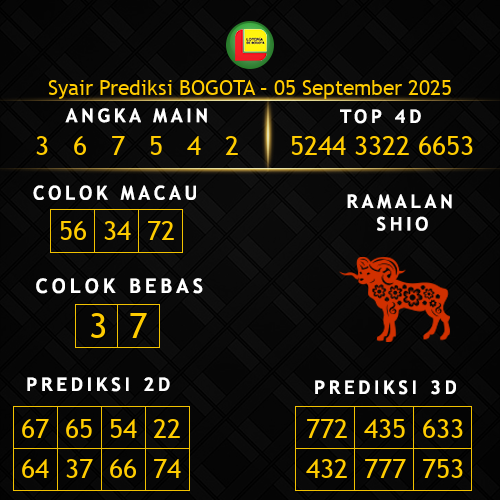 Prediksi Bogota Hari Ini 5-september-2025