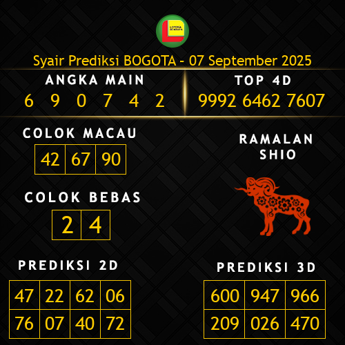 Prediksi Bogota Hari Ini 7-september-2025