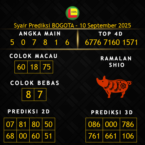 Prediksi Bogota Hari Ini 10-september-2025