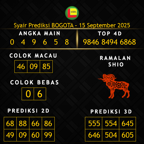 Prediksi Bogota Hari Ini 15-september-2025