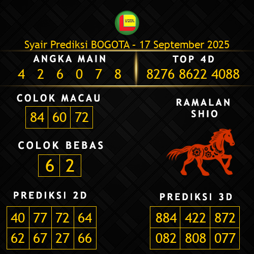Prediksi Bogota Hari Ini 17-september-2025
