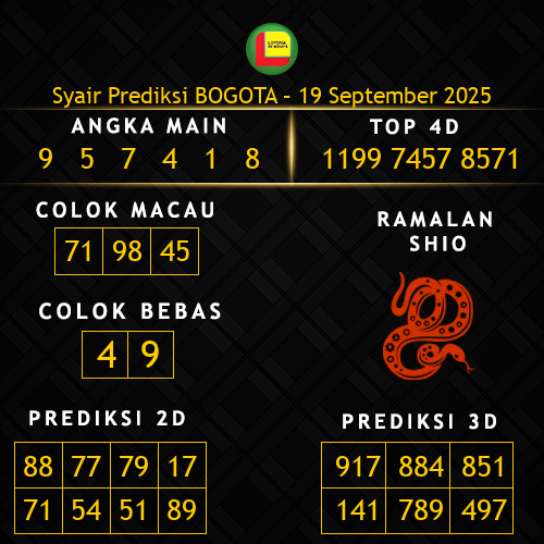 Prediksi Bogota Hari Ini 19-september-2025