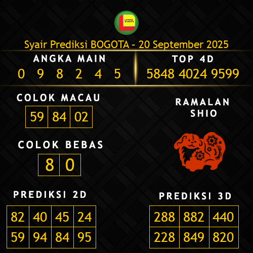 Prediksi Bogota Hari Ini 20-september-2025