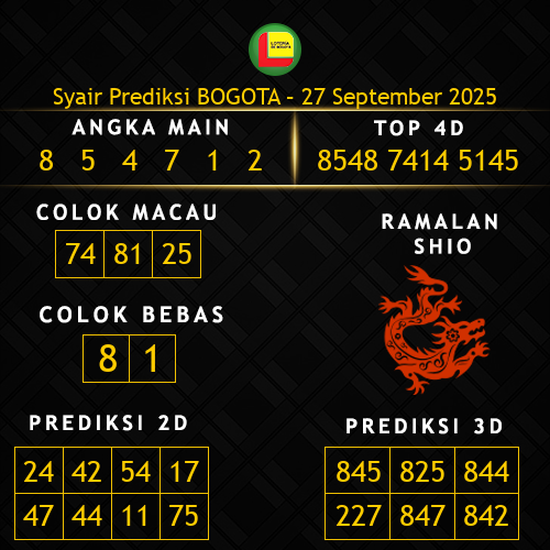 Prediksi Bogota Hari Ini 27-september-2025
