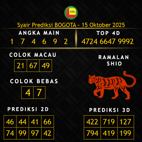 Prediksi Bogota Hari Ini 15-oktober-2025