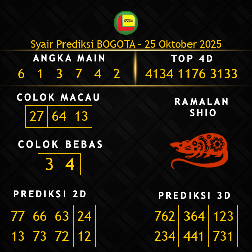 Prediksi Bogota Hari Ini 25-oktober-2025