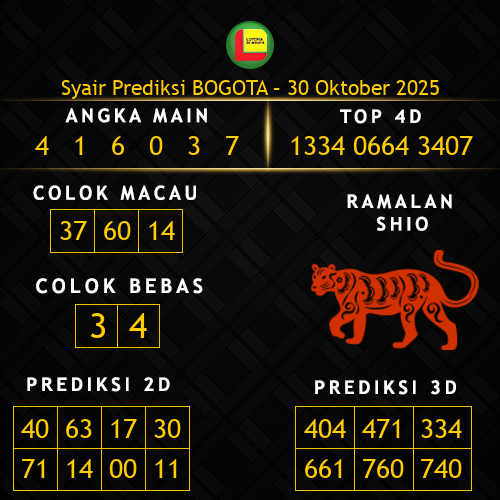 Prediksi Bogota Hari Ini 30-oktober-2025