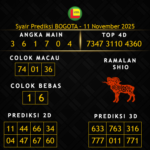 Prediksi Bogota Hari Ini 11-november-2025