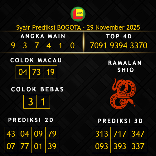 Prediksi Bogota Hari Ini 29-november-2025