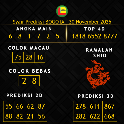Prediksi Bogota Hari Ini 30-november-2025