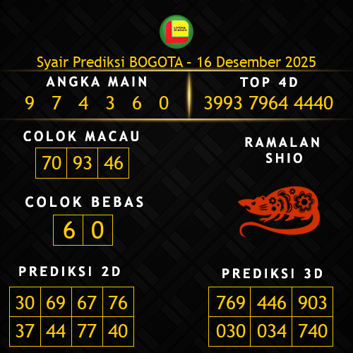Prediksi Bogota Hari Ini 16-desember-2025