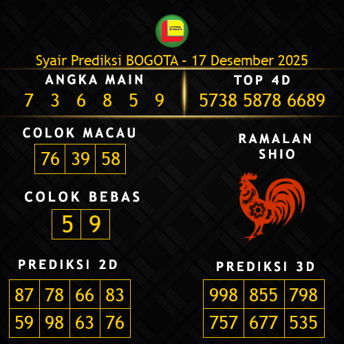 Prediksi Bogota Hari Ini 17-desember-2025