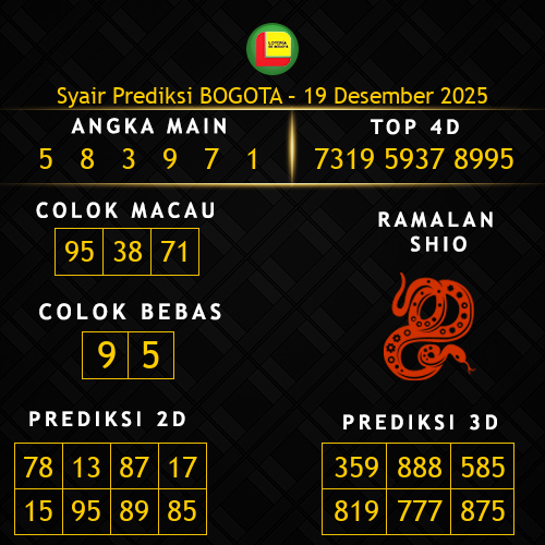Prediksi Bogota Hari Ini 19-desember-2025