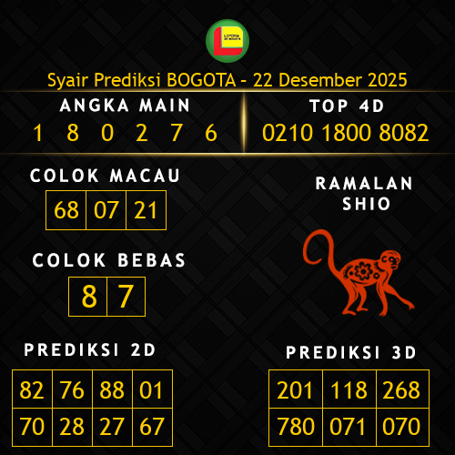 Prediksi Bogota Hari Ini 22-desember-2025