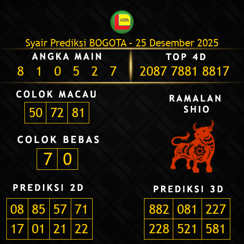 Prediksi Bogota Hari Ini 25-desember-2025