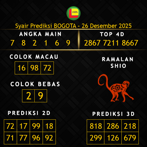 Prediksi Bogota Hari Ini 26-desember-2025