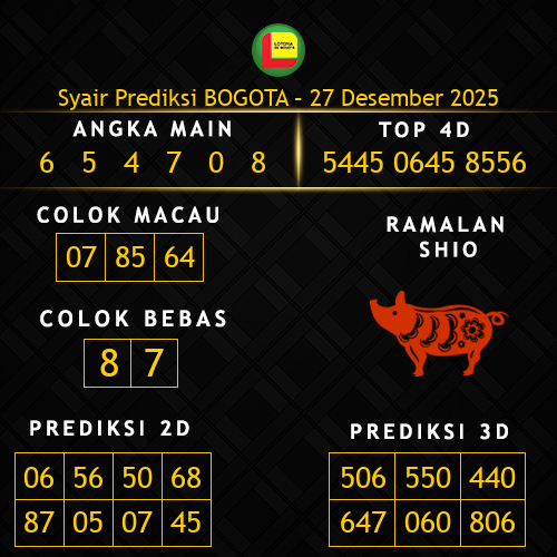 Prediksi Bogota Hari Ini 27-desember-2025