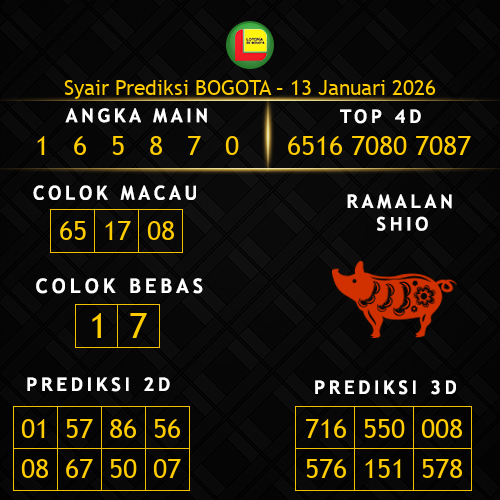 Prediksi Bogota Hari Ini 13-januari-2026
