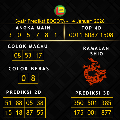 Prediksi Bogota Hari Ini 14-januari-2026