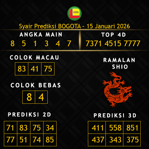 Prediksi Bogota Hari Ini 15-januari-2026