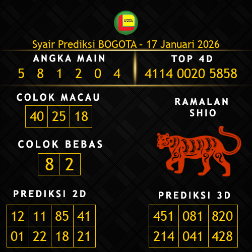 Prediksi Bogota Hari Ini 17-januari-2026