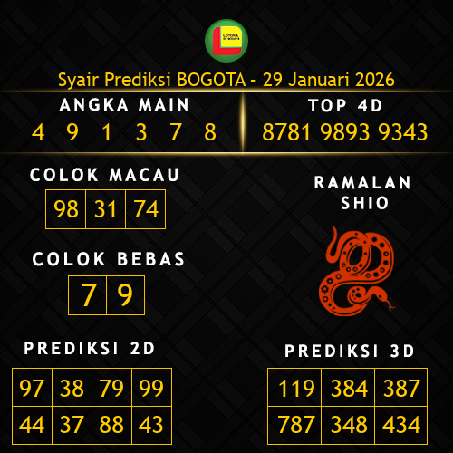 Prediksi Bogota Hari Ini 29-januari-2026