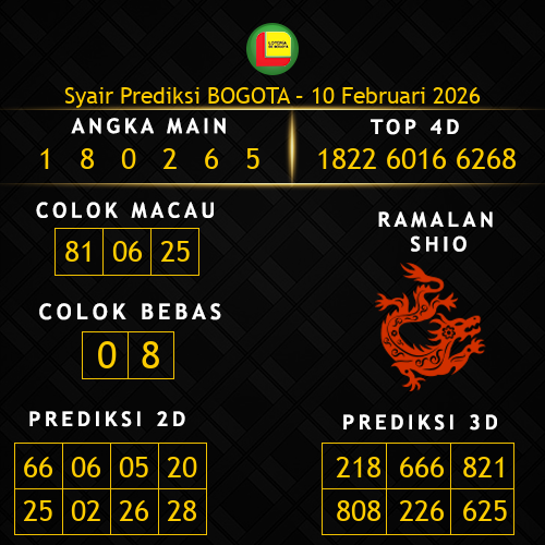 Prediksi Bogota Hari Ini 10-februari-2026