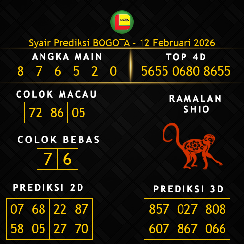 Prediksi Bogota Hari Ini 12-februari-2026