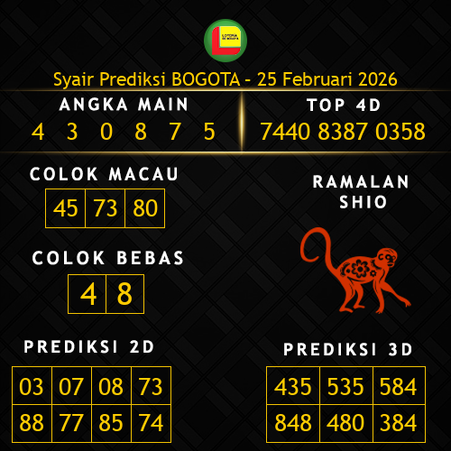 Prediksi Bogota Hari Ini 25-februari-2026