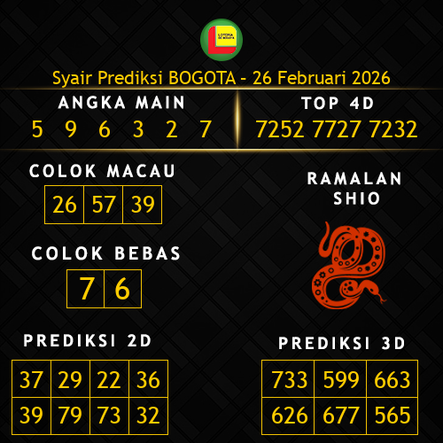 Prediksi Bogota Hari Ini 26-februari-2026