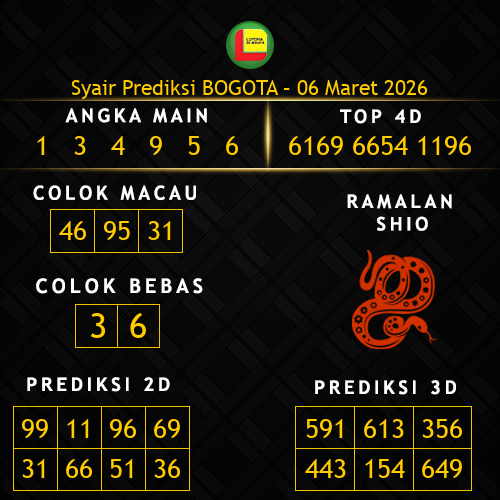 Prediksi Bogota Hari Ini 6-maret-2026