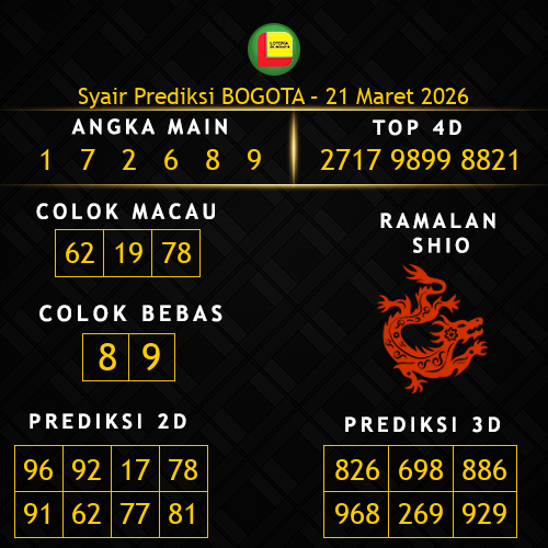 Prediksi Bogota Hari Ini 21-maret-2026