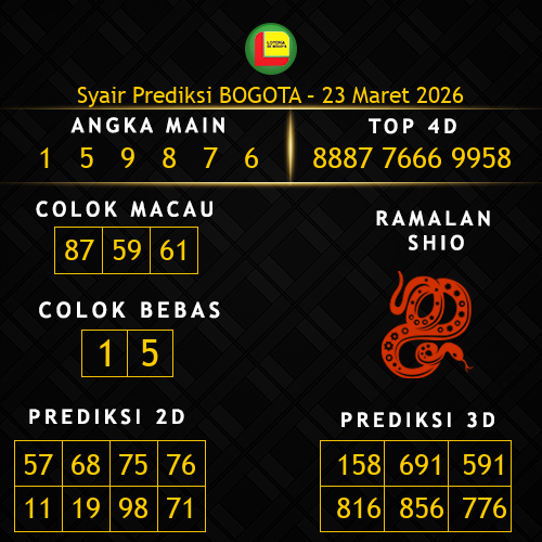 Prediksi Bogota Hari Ini 23-maret-2026