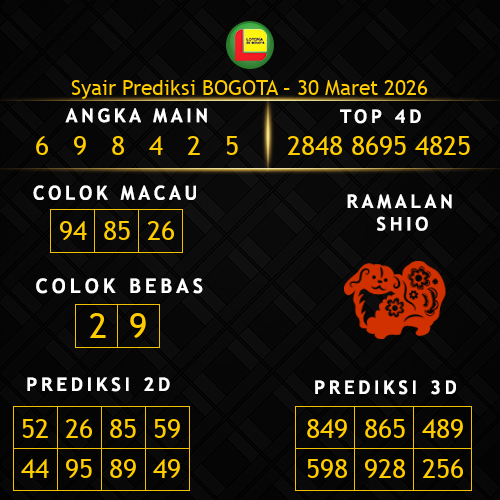 Prediksi Bogota Hari Ini 30-maret-2026