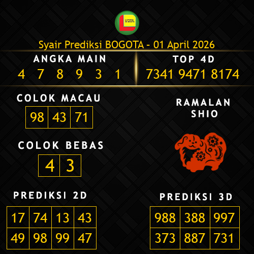 Prediksi Bogota Hari Ini 1-april-2026