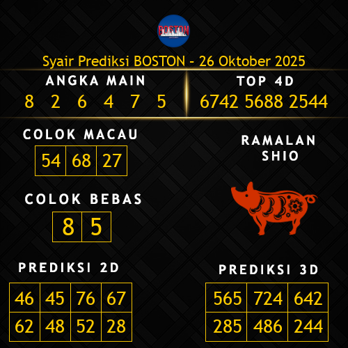 Prediksi Boston Hari Ini 26-oktober-2025