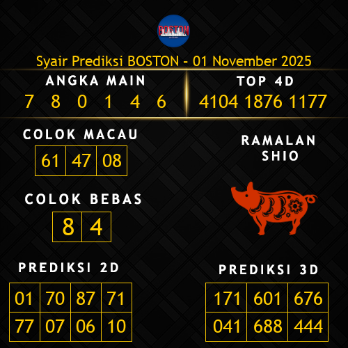 Prediksi Boston Hari Ini 1-november-2025