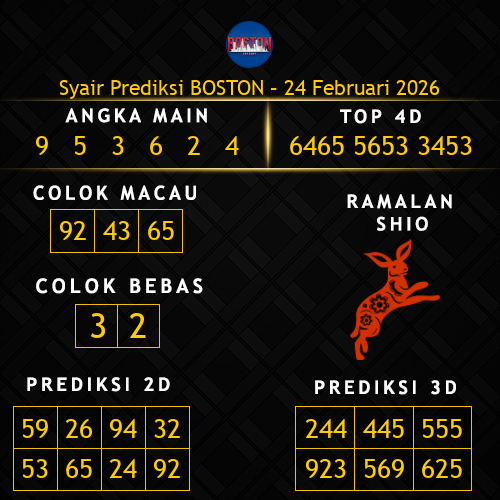 Prediksi Boston Hari Ini 24-februari-2026