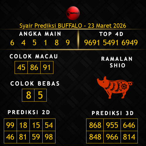 Prediksi Buffalo Hari Ini 23-maret-2026