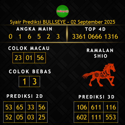 Prediksi Bullseye Hari Ini 2-september-2025